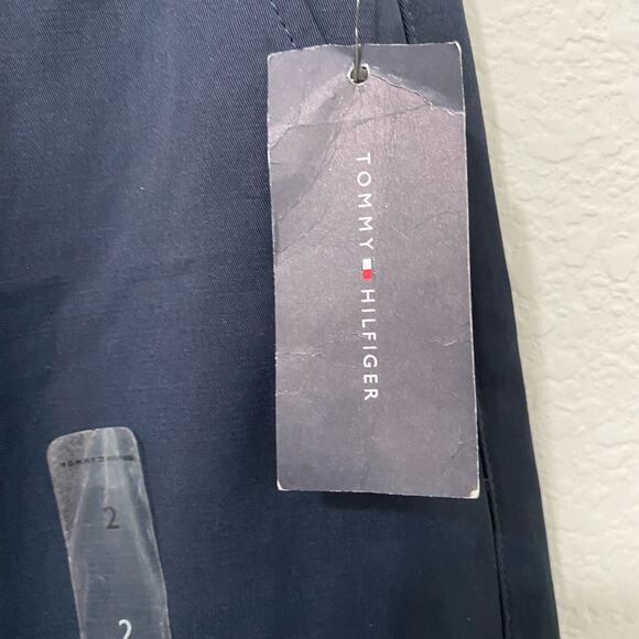 Tommy Hilfiger Pants Womens Size 2 Cary Capsule Cargo Navy Straight Wide Leg - Picture 6 of 9